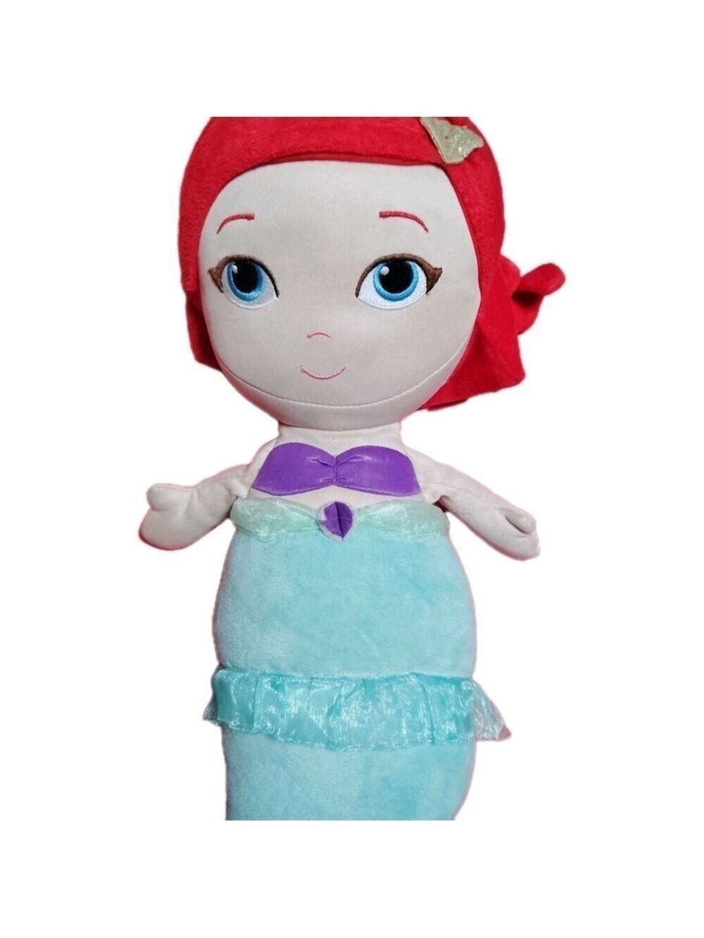 Disney Baby Ariel Little Mermaid Plush Stuffed Toy 20 Inch Crinkle Tail